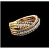 Image 2 : 1.52ctw Fancy Brown Diamond Ring - 14KT Rose Gold