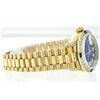 Image 3 : Rolex 18KT Gold Diamond and Sapphire President Ladies Watch