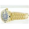 Image 4 : Rolex 18KT Gold Diamond and Sapphire President Ladies Watch