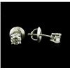 Image 2 : 14KT White Gold 0.52ctw Diamond Stud Earrings