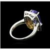 Image 3 : 14KT Two-Tone Gold 8.08ct Tanzanite and Diamond Ring