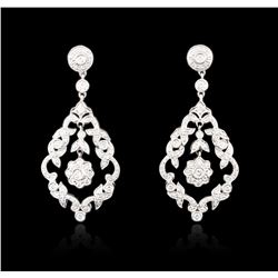 18KT White Gold 1.35ctw Diamond Earrings