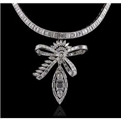 Platinum 38.64ctw Diamond Pendant With Chain