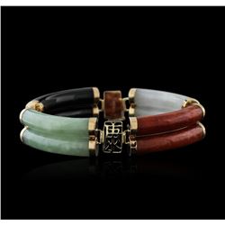 14KT Rose Gold Multicolor Gemstone Bracelet