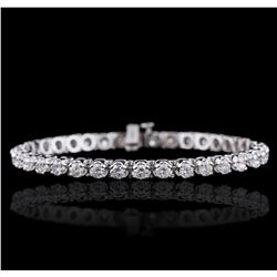 14KT White Gold 5.49ctw Diamond Tennis Bracelet