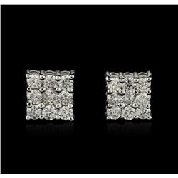 14KT White Gold 1.24ctw Diamond Earrings