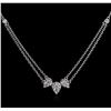 Image 2 : 14KT White Gold 0.65ctw Diamond Necklace