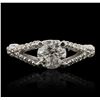 Image 1 : 14KT White Gold 1.48ctw Diamond Ring