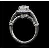 Image 3 : 14KT White Gold 1.60ctw Diamond Ring