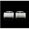 Image 1 : 14KT White Gold 0.26ctw Diamond Cuff Links