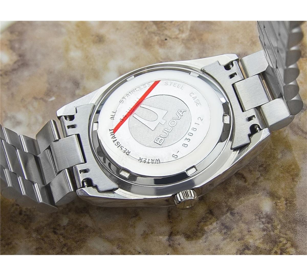 Bulova Super Seville Day Date Stainless Steel Automatic Watch