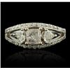 Image 1 : 14KT White Gold 1.61ctw Diamond Ring