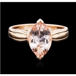 14KT Rose Gold 3.00ct Morganite Solitaire Ring