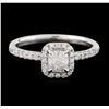 Image 1 : 14KT White Gold 0.61ctw Diamond Ring