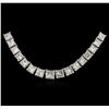 Image 1 : 18KT White Gold 24.39ctw Diamond Necklace