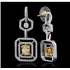Image 2 : Platinum 2.45ctw Diamond Earrings