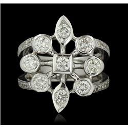 14KT White Gold 1.29ctw Diamond Ring