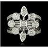 Image 1 : 14KT White Gold 1.29ctw Diamond Ring