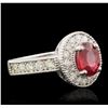 Image 2 : 14KT White Gold 1.83ct Ruby and Diamond Ring