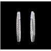 Image 1 : 0.76ctw Diamond Hoop Earrings - 18KT White Gold
