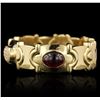 Image 2 : 18KT Yellow Gold 15.24ctw Tourmaline and Diamond Bangle Bracelet