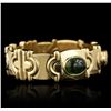 Image 3 : 18KT Yellow Gold 15.24ctw Tourmaline and Diamond Bangle Bracelet