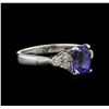 Image 2 : 1.76ct Tanzanite and Diamond Ring - 14KT White Gold