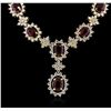 Image 1 : 14KT Yellow Gold 13.23ctw Ruby and Diamond Necklace