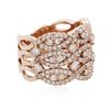 Image 2 : 14KT Rose Gold 1.22ctw Diamond Ring