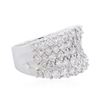 Image 2 : 14KT White Gold 4.34ctw Diamond Ring