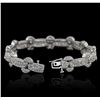 Image 3 : 14KT White Gold 3.79ctw Diamond Bracelet