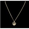 Image 1 : 18KT Yellow Gold 0.74ctw Diamond Pendant With Chain