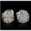 Image 1 : 14KT White Gold 4.10ctw Diamond Stud Earrings