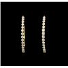 Image 1 : 1.00ctw Diamond Earrings - 14KT Yellow Gold