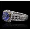 Image 2 : 14KT Two-Tone Gold 2.16ct Tanzanite and Diamond Ring