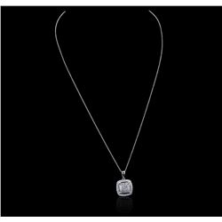 14KT White Gold 0.87ctw Diamond Pendant With Chain