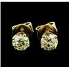 Image 1 : 14KT Yellow Gold 1.02ctw Diamond Stud Earrings