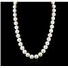 Image 1 : 14KT White Gold Pearl Necklace