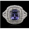Image 1 : 14KT White Gold 2.30ct Tanzanite and Diamond Ring