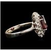 Image 3 : 14KT White Gold 2.36ct Pink Tourmaline and Diamond Ring