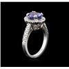 Image 3 : 14KT White Gold 1.74ct Tanzanite and Diamond Ring