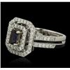 Image 2 : 14KT White and Yellow Gold 0.40ct Tanzanite and Diamond Ring