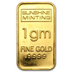 1 GRAM .9999 PURE GOLD BAR