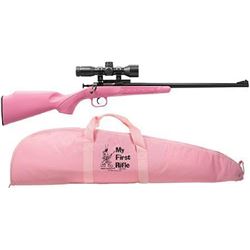 _NEW!_ Crickett 220BSC Single Shot 22LR w/ Scope/Case Bolt 16.1" 1 Syn Pink Stk Blued 611613112204