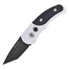 Image 1 : !NEW! Runt J4 Automatic, Silver Handle, Black Tanto Blade MNA-X-PT5401