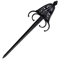 !NEW! MAA Crab Claw Dagger, Black Carbon Handle & Blade w/Sheath 705442013501