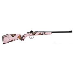 _NEW!_ Crickett 161 Crickett Bolt 22 LR 16.13" MOBU Pink Blaze Syn Stk Blued 611613001614