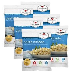 !NEW! Wise Foods 2W02206 Outdoor Food Packs 6 Ct/4 Servings Pasta Alfredo UPC Code: 851238005066