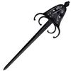 Image 1 : !NEW! MAA Crab Claw Dagger, Black Carbon Handle & Blade w/Sheath UPC Code: 705442013501