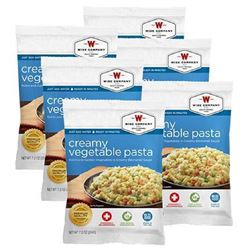 !NEW! 851238005127 Wise Food 2W02202 Outdoor Food Packs 6Ct/4 Serving Creamy Pasta Vegetable Roti